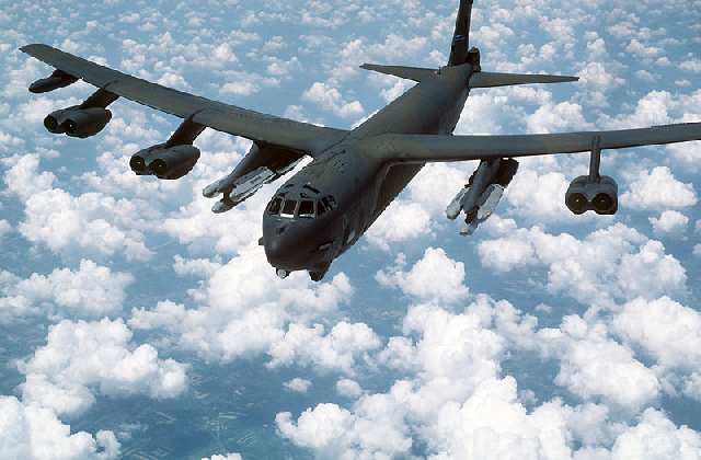 B-52g Stratofortress bombázó, kép: commons.wikimedia.org