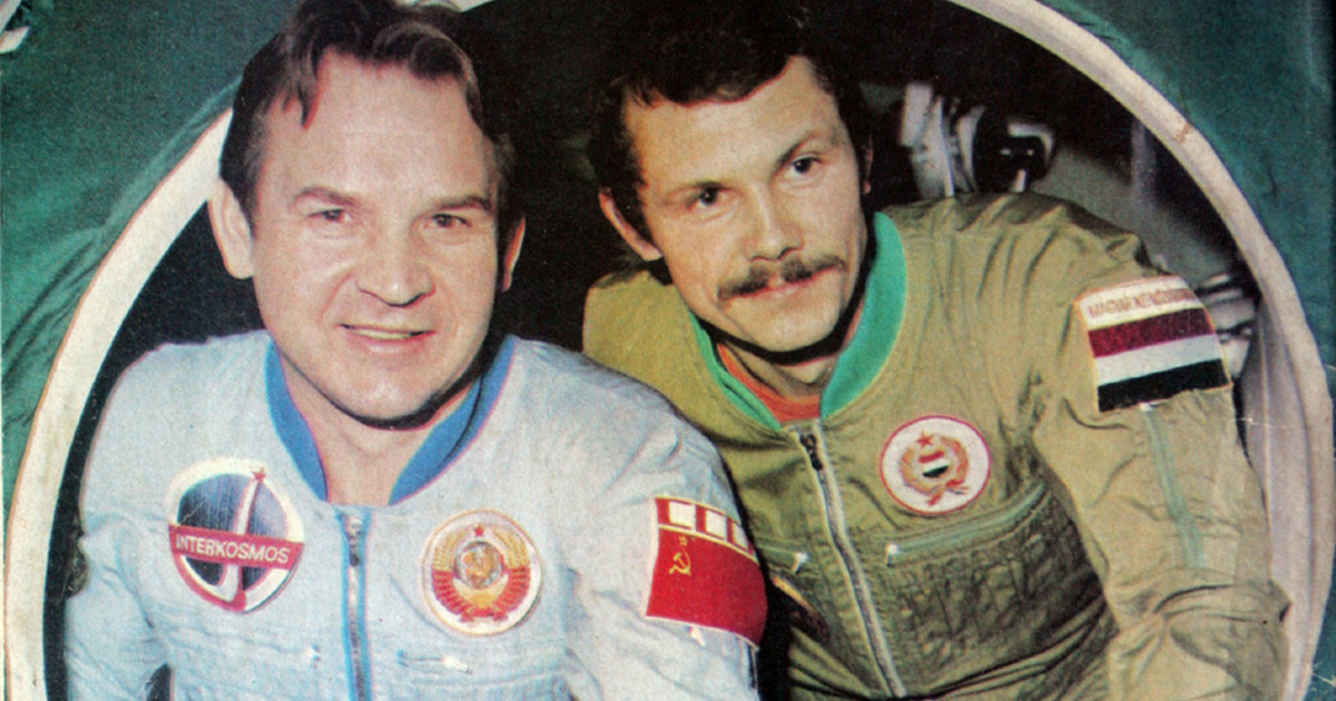  Valerij Rjumin és Farkas Bertalan 1980-ban a Szaljut-6-Szojuz-35 űrkomplexumon