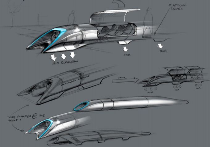 Az eredeti koncepció: Hyperloop Alpha