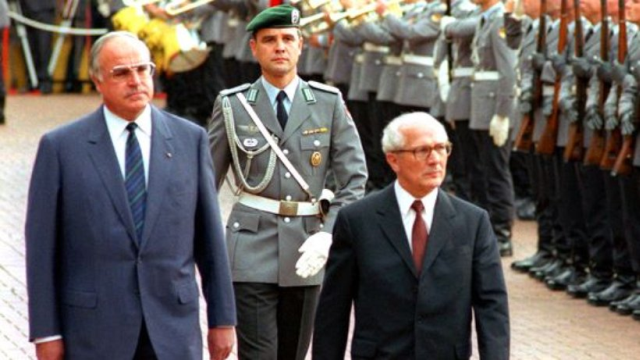 Helmut Kohl és Erich Honecker találkozója Bonnban, 1987-ben